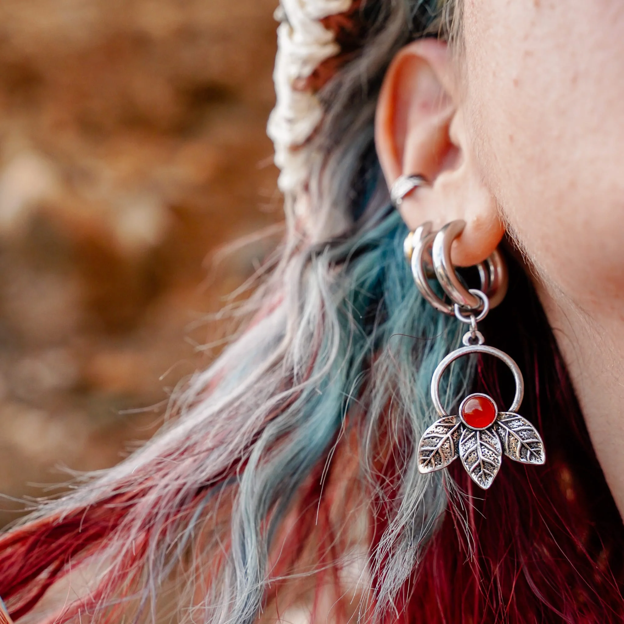 Melted Amber Earrings - Image 2