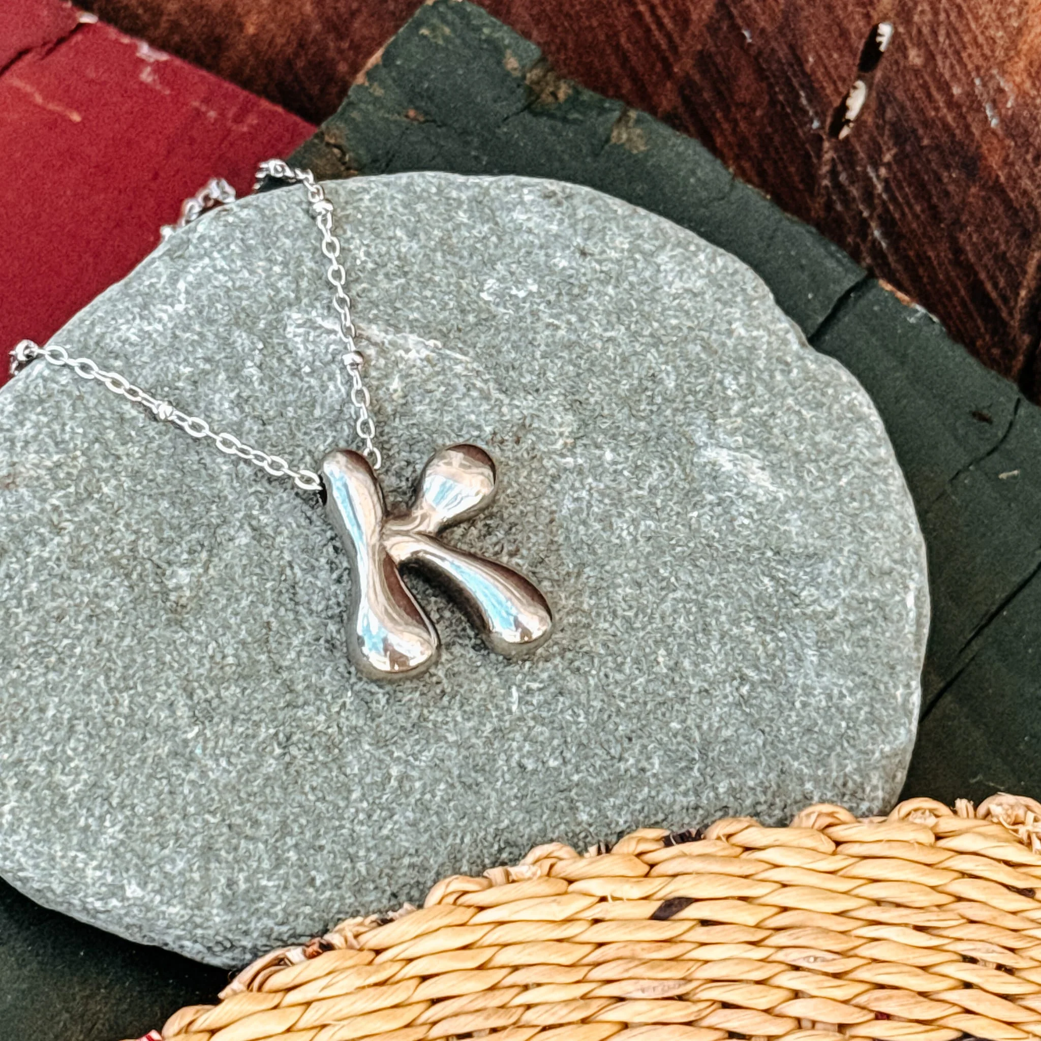 Monogram Silver Necklace - Image 14