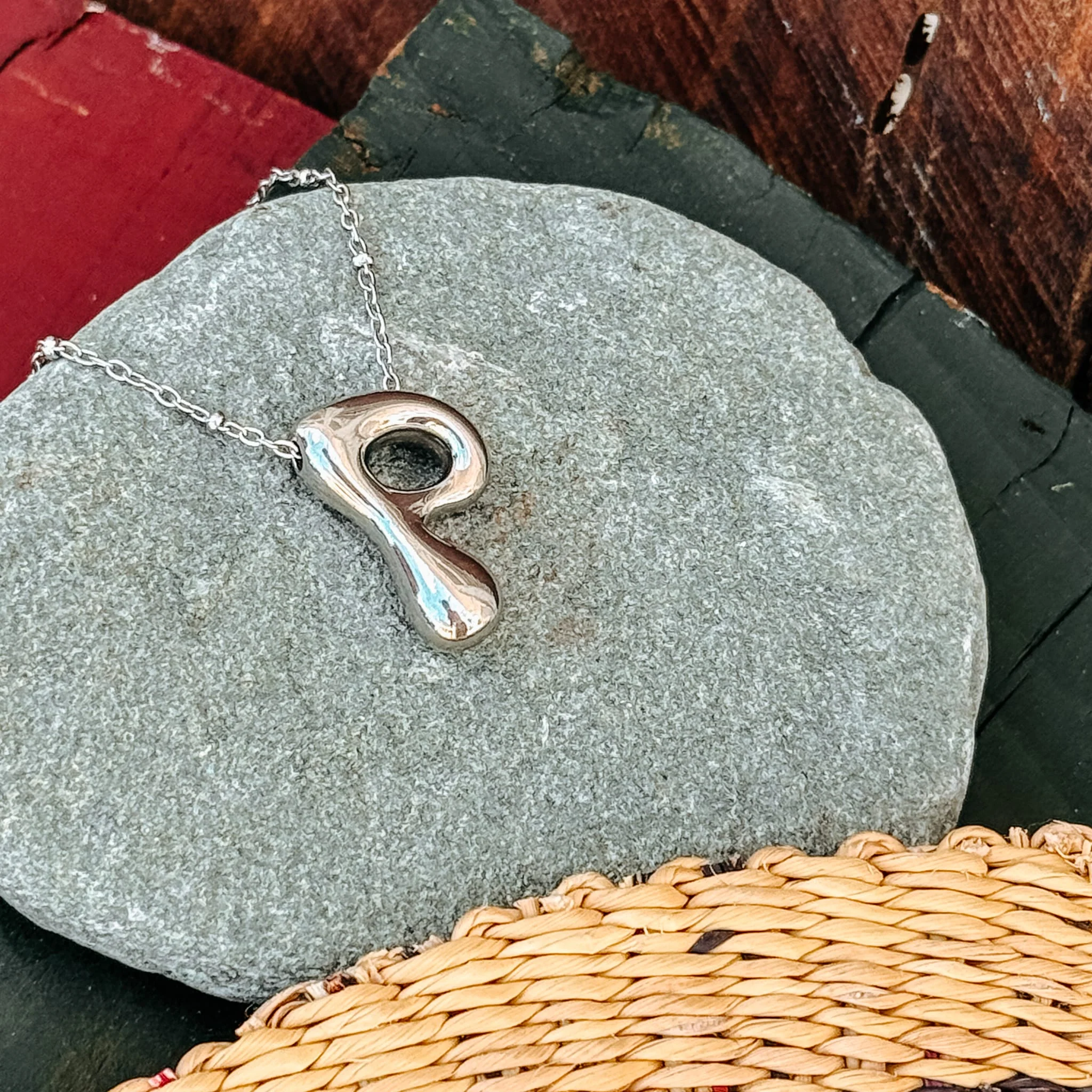 Monogram Silver Necklace - Image 16