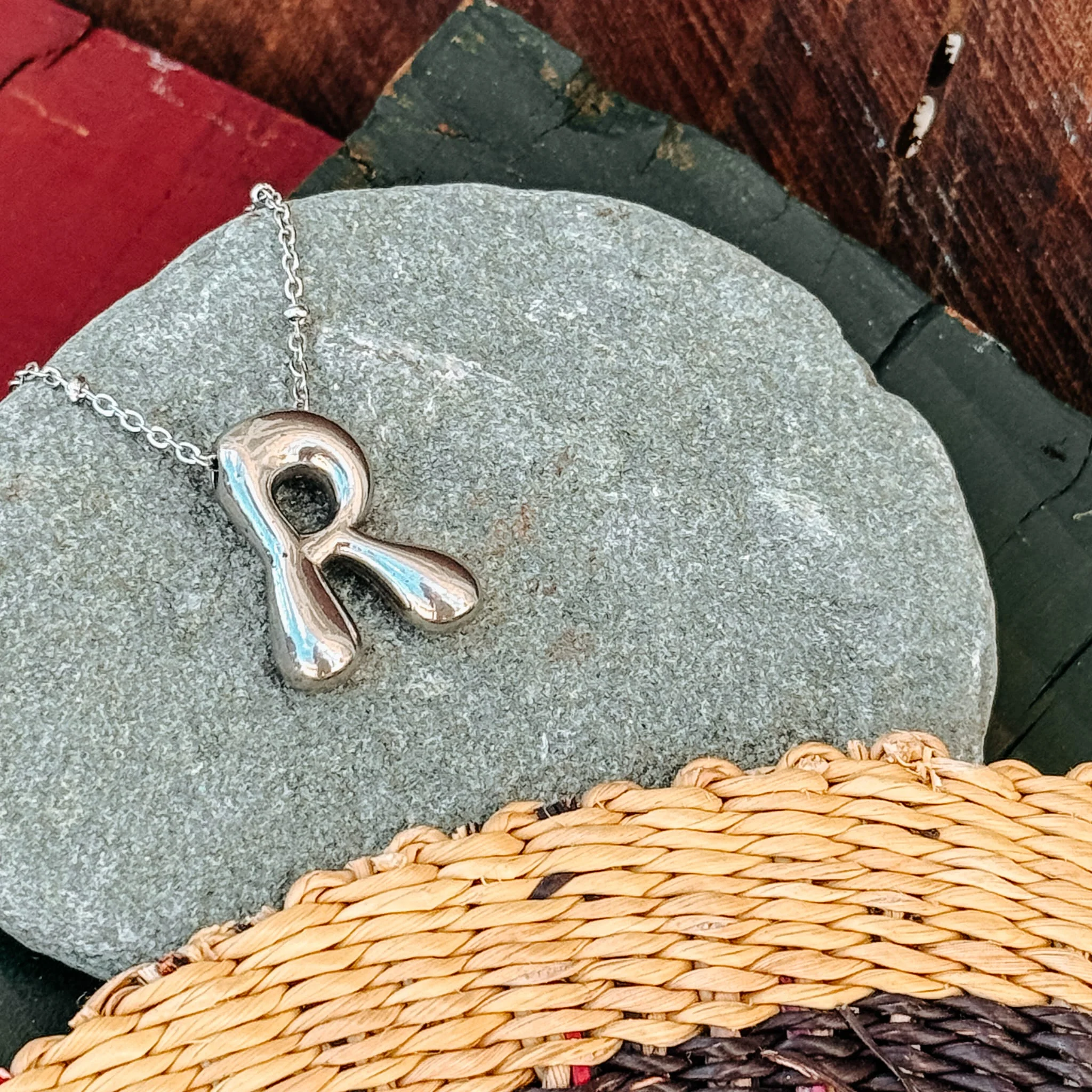 Monogram Silver Necklace - Image 17