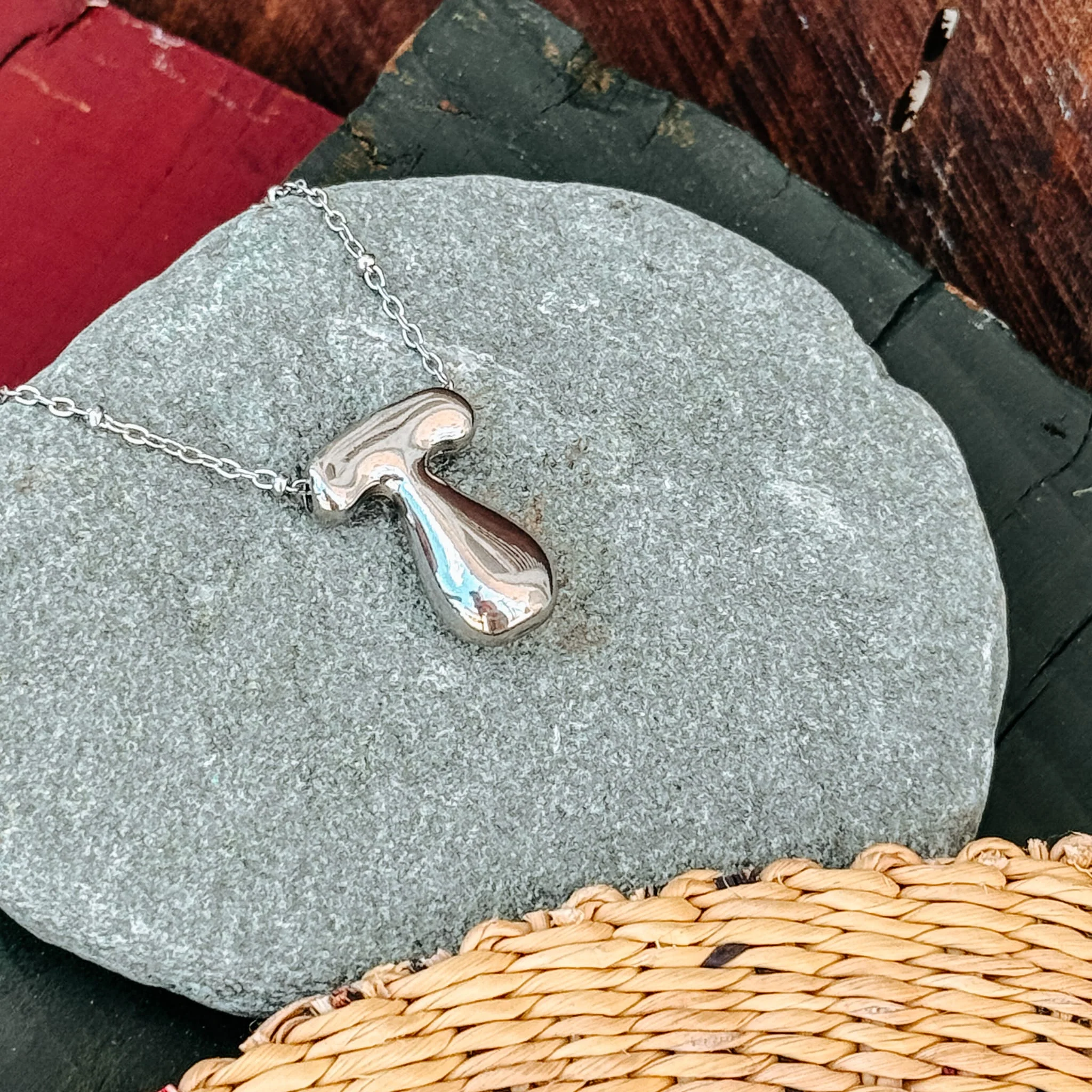 Monogram Silver Necklace - Image 19