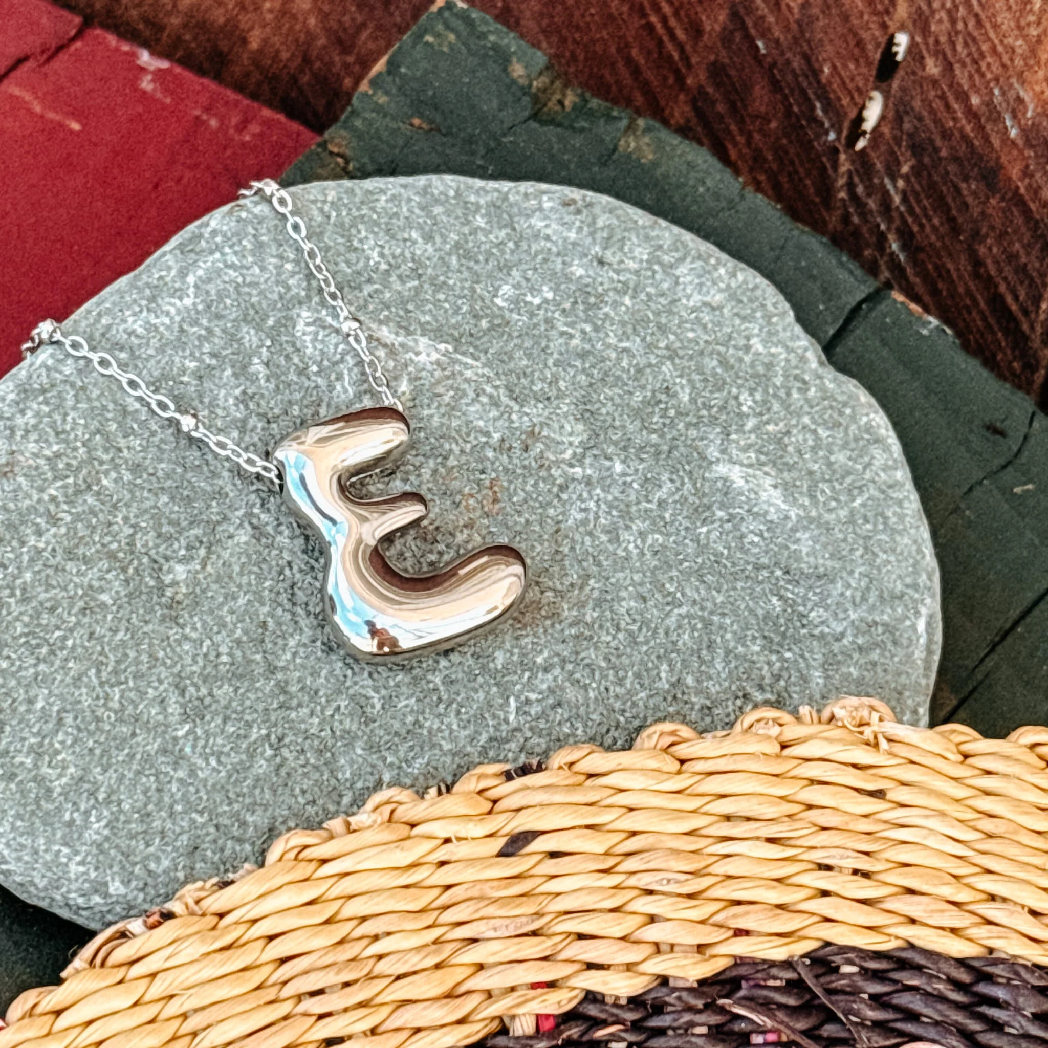 Monogram Silver Necklace - Image 9